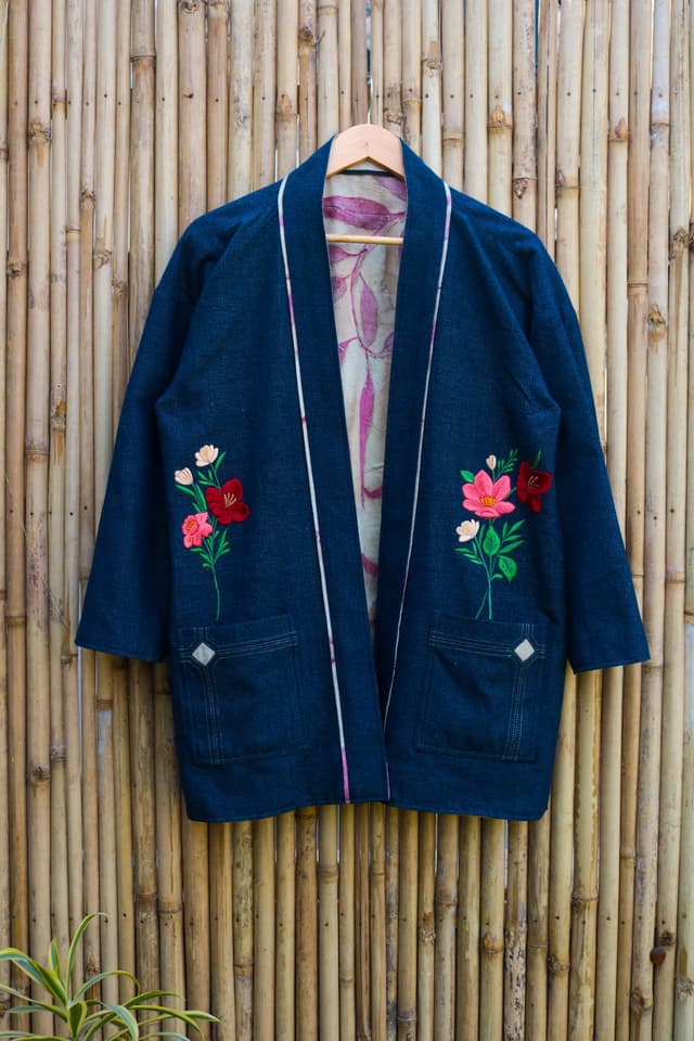 Fleur Denim Kimono